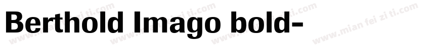 Berthold Imago bold字体转换